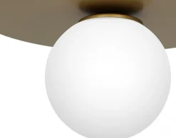 Lampa Sufitowa FLAT Złoty Szklany Klosz 1xE14