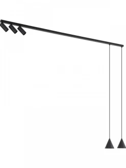 Lampa sufitowa FOURTY czarna 5xGU10