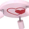 Lampa Sufitowa FUN Różowy 3xGU10 Serce