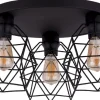 Lampa Sufitowa GALAXY Czarny Metalowe Klosze 3xE27