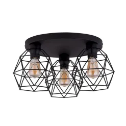 Lampa Sufitowa GALAXY Czarny Metalowe Klosze 3xE27