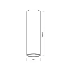Lampa Sufitowa GENESIS Tuba Złoty 1xGU10 6,3x20cm
