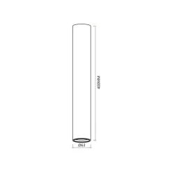 Lampa Sufitowa GENESIS Tuba Czarny 1xGU10 6,3x40cm