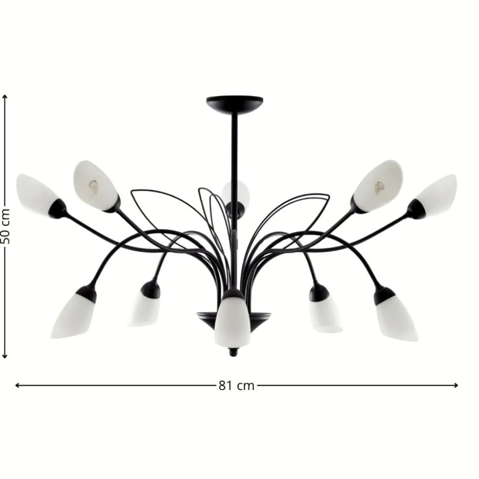 Lampa sufitowa GLORIOSA czarny mat 10xG9