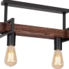 Lampa Sufitowa HARD Czarny Brązowy 2xE27