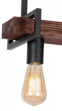 Lampa Sufitowa HARD Czarny Brązowy 2xE27