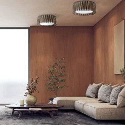 Lampa sufitowa HARMONY czarna juta 4xE27