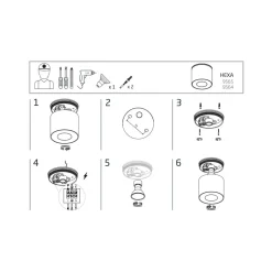 Lampa Sufitowa HEXA Biały 1xGU10 IP44