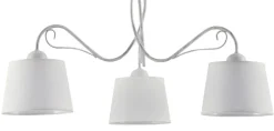 Lampa Sufitowa KAMELIA Biały Abażury 3xE27
