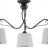 Lampa Sufitowa KAMELIA Brązowy Szary Abażury 3xE27