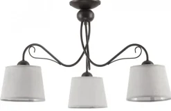 Lampa Sufitowa KAMELIA Brązowy Szary Abażury 3xE27