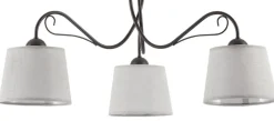 Lampa Sufitowa KAMELIA Brązowy Szary Abażury 3xE27