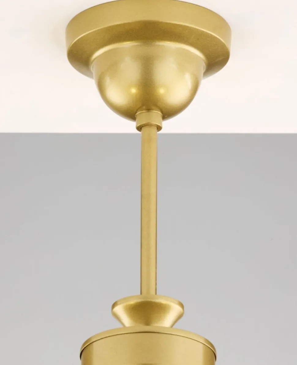 Lampa sufitowa KASZMIR złota biały abażur 5xE27