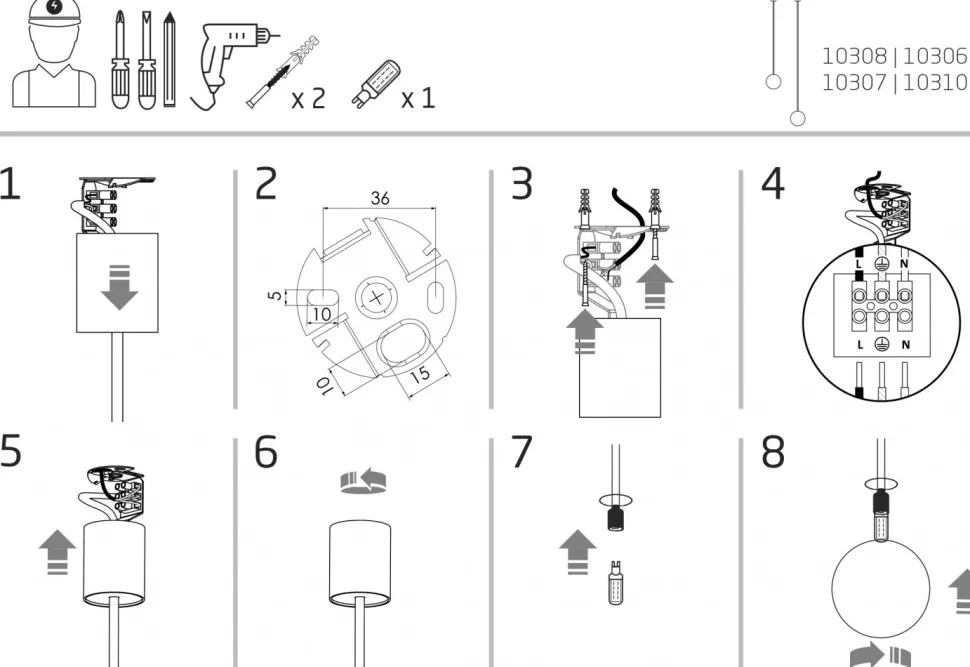 Lampa sufitowa KIER M czarna 1xG9