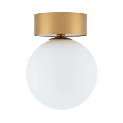 Lampa Sufitowa KIER Złoty Biały Szklany Klosz 1xG9