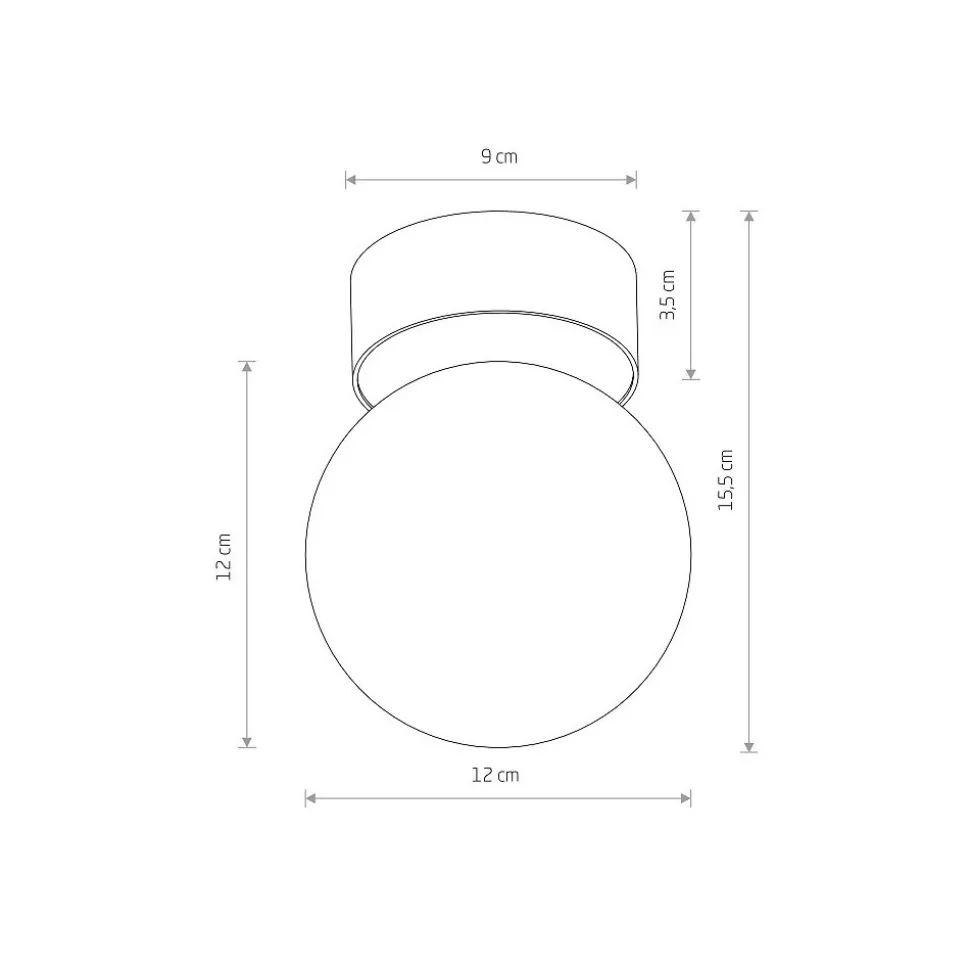 Lampa Sufitowa KIER Złoty Biały Szklany Klosz 1xG9