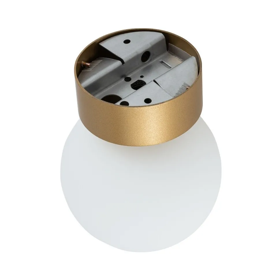 Lampa Sufitowa KIER Złoty Biały Szklany Klosz 1xG9
