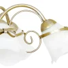 Lampa Sufitowa KOKARDA Złoty Szklany Klosz 5xE14