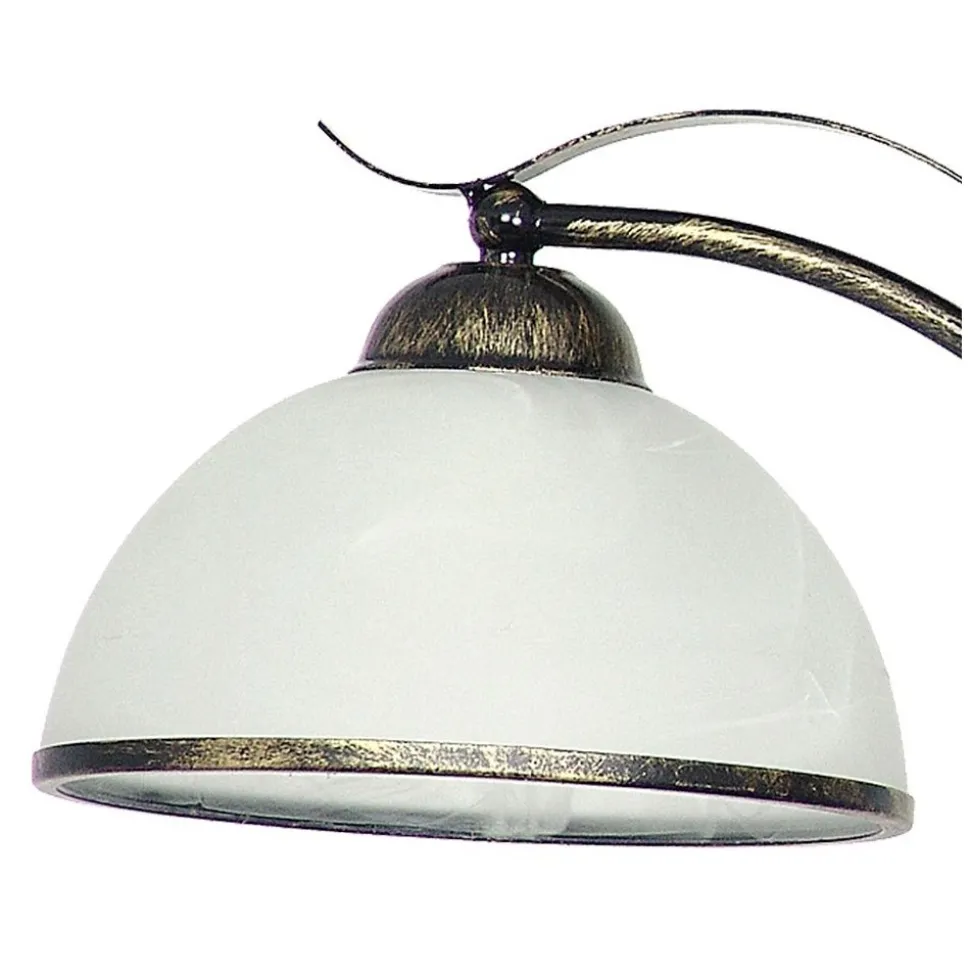 Lampa Sufitowa KORFU Brązowy Złoty Szklany Klosz 3xE27