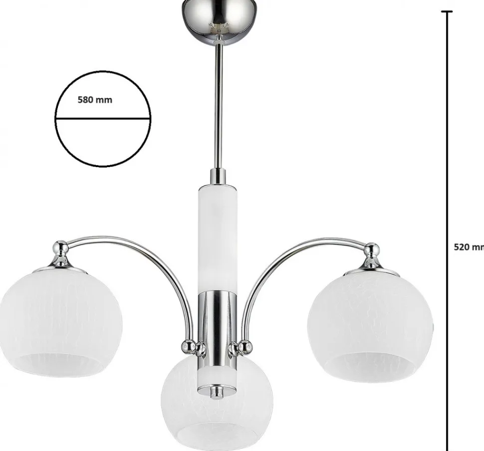 Lampa Sufitowa LARGO Srebrny Biały