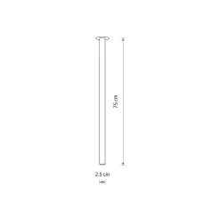 Lampa Sufitowa LASER Czarny 1xG9 75cm