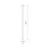 Lampa Sufitowa LASER Złoty 1xG9 90cm