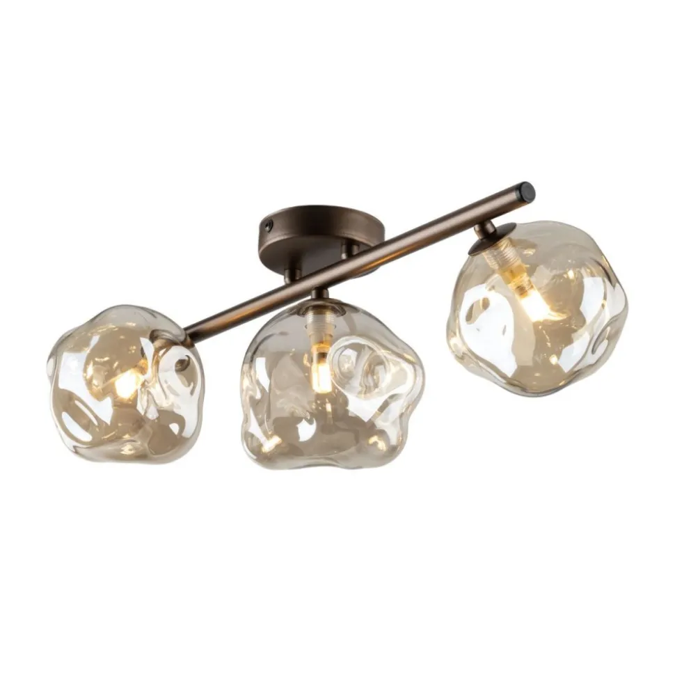Lampa sufitowa LAVA brązowa 3xG9