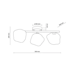 Lampa sufitowa LAVA brązowa 3xG9