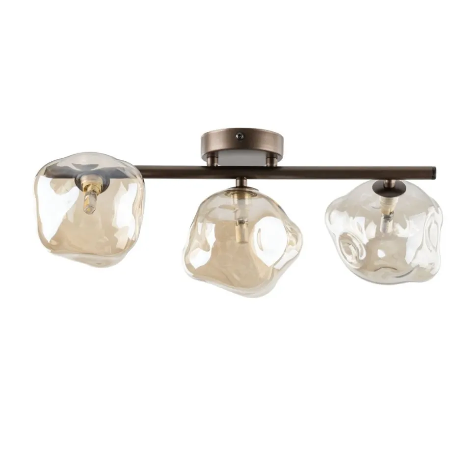 Lampa sufitowa LAVA brązowa 3xG9
