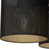 Lampa Sufitowa LOFT SHADE Czarny Złoty Klosz z Tworzywa 3xE27