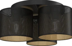 Lampa Sufitowa LOFT SHADE Czarny Złoty Klosz z Tworzywa 3xE27