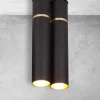 Lampa Sufitowa LYNX Czarny Złoty 2xE14