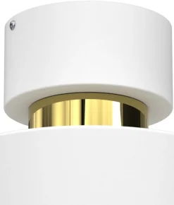 Lampa Sufitowa MARTI Biały Złoty Metalowy Klosz 1xE27
