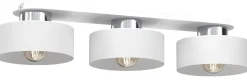 Lampa Sufitowa MARTI Biały Srebrny Metalowy Klosz 3xE27