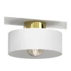 Lampa Sufitowa MARTI Biały Złoty Metalowy Klosz 3xE27