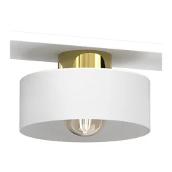Lampa Sufitowa MARTI Biały Złoty Metalowy Klosz 3xE27
