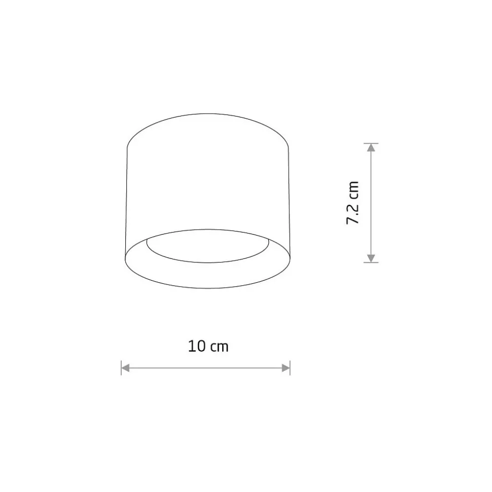 Lampa Sufitowa MAUN Czarny 1xGX53 7,2cm