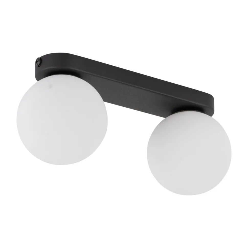 Lampa Sufitowa MINI Czarny Szklane Klosze 2xG9