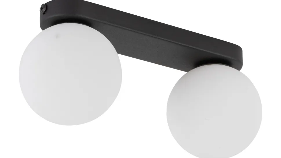 Lampa Sufitowa MINI Czarny Szklane Klosze 2xG9