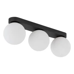 Lampa Sufitowa MINI Czarny Szklane Klosze 3xG9