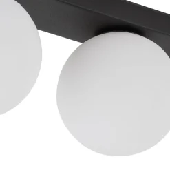 Lampa Sufitowa MINI Czarny Szklane Klosze 3xG9