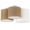 Lampa sufitowa MONA juta biały 3xE27