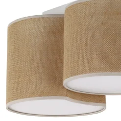 Lampa sufitowa MONA juta biały 3xE27