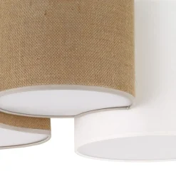 Lampa sufitowa MONA juta biały 3xE27