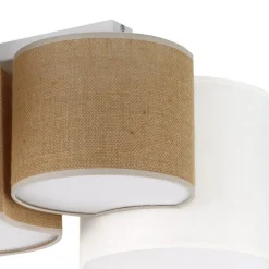 Lampa sufitowa MONA juta biały 5xE27