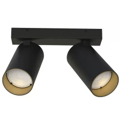 Lampa sufitowa MONO czarna/złota 2xGU10