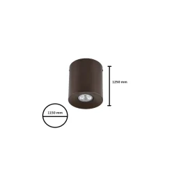 Lampa Sufitowa ORION Brązowy 1xGU10 12,5cm