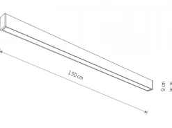 Lampa sufitowa OUTLINE LED L czarna 50W IP44 3000K