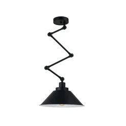 Lampa Sufitowa PANTOGRAPH Czarny Metalowy Klosz 1xE27