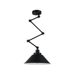 Lampa Sufitowa PANTOGRAPH Czarny Metalowy Klosz 1xE27